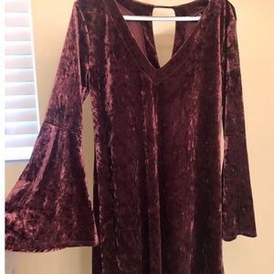 Ana XL Velvet dress & flower vintage shirt 2x